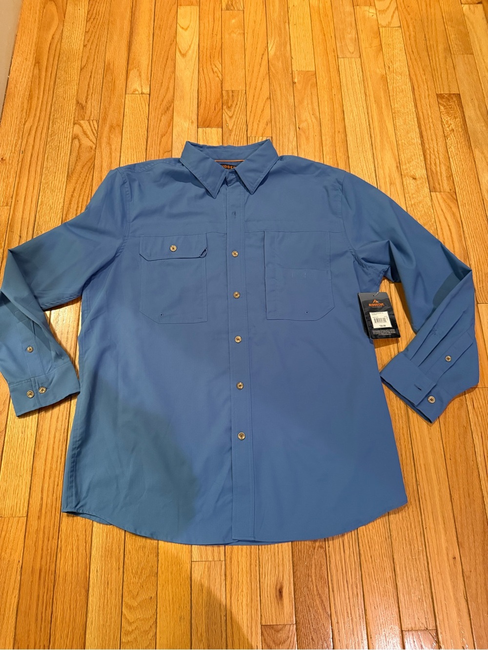 Men's Lightweight Tech Utility  Button-Down Shirt iBlue XL Fishing Hiking